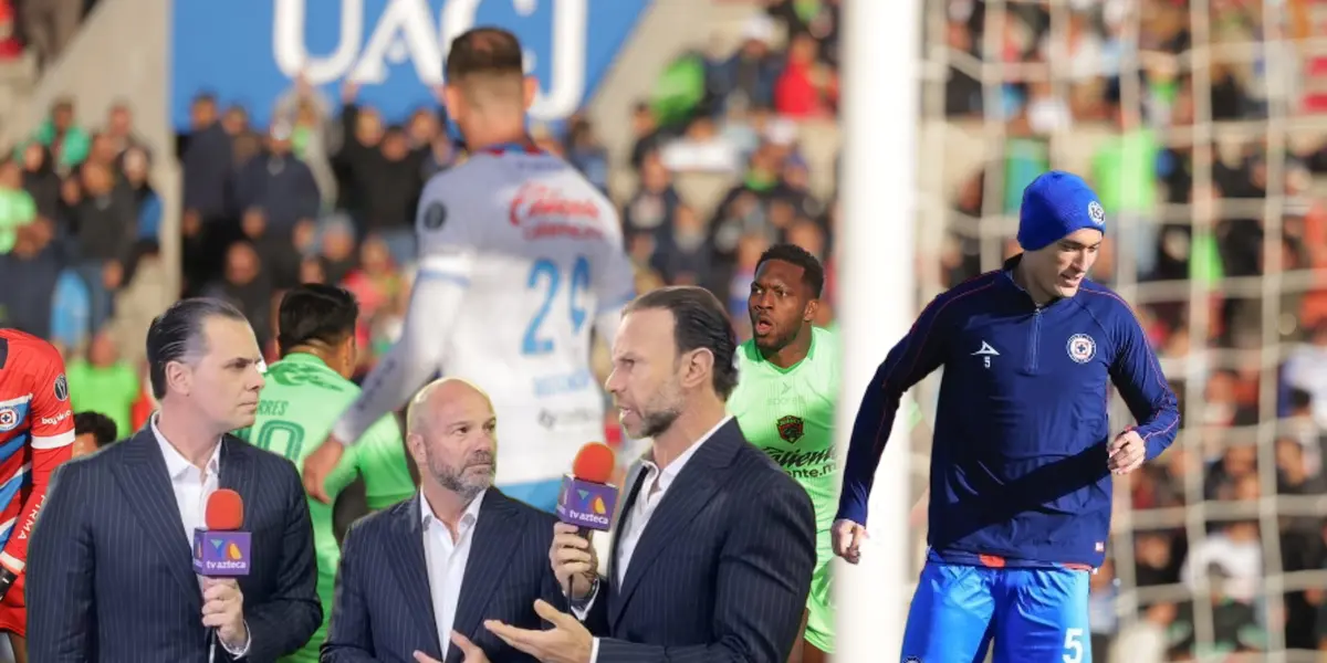 Comentaristas de TV Azteca y Jesús Orozco/Foto FC Juárez.