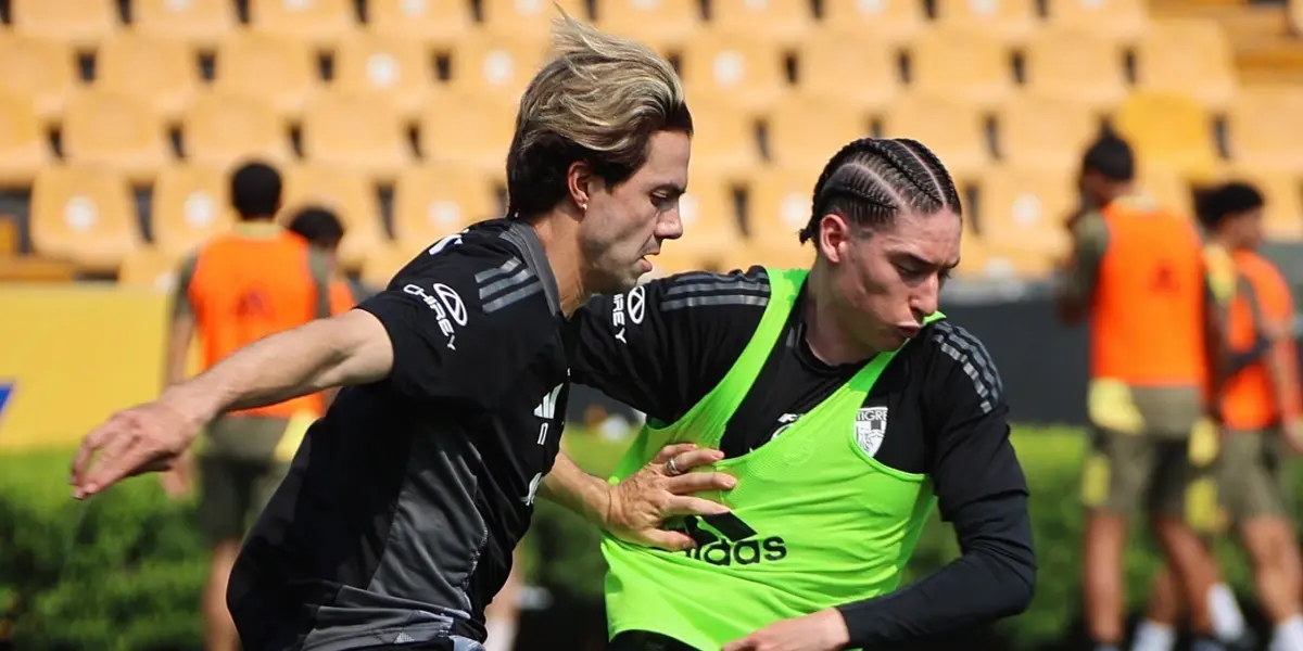 Córdova y Flores en entreno. Foto: Tigres