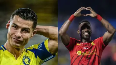 Cristiano Ronaldo-Julián Quiñones / Foto: Olé