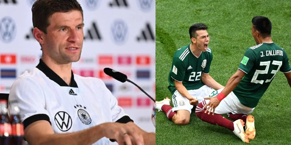 De cara al juego de hoy entre México y Alemania, el atacante alemán, Thomas Müller se acordó de aquel juego de fase de grupos en Rusia 2018
