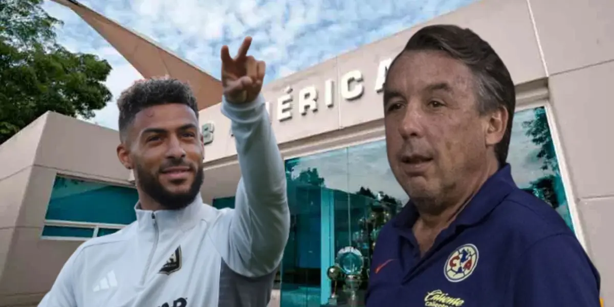 Denis Bouanga junto a Emilio Azcárraga / FOTO MARCA