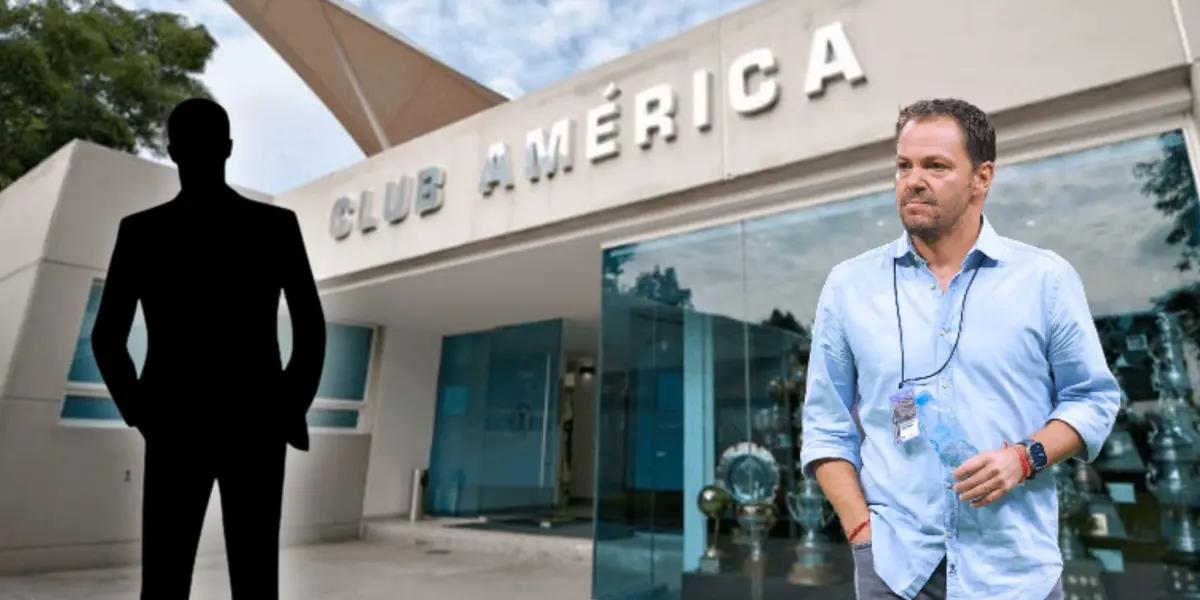 Despachos del América, Santiago Baños y silueta de hombre en traje/ Foto Sports Illustrated.