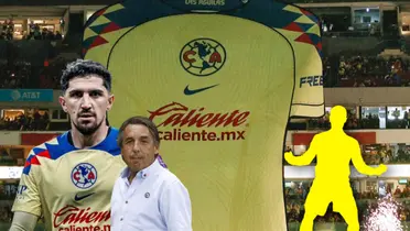 Diego Valdés, Emilio Azcárraga y silueta de futbolista/ Foto América.