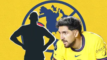 Diego Valdés y silueta de futbolista con manos en la cintura/ Foto Pinterest.