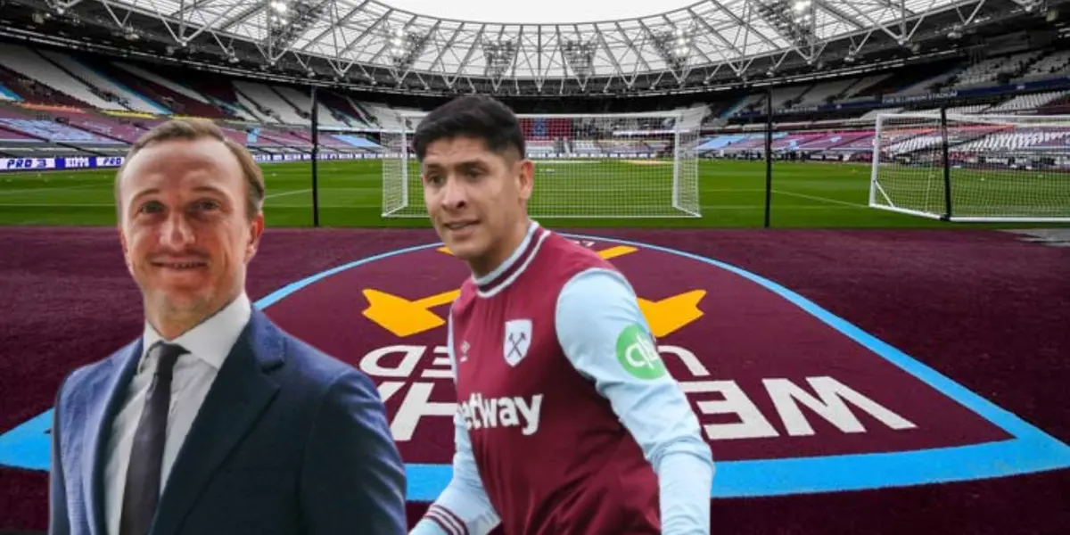 Directivo del West Ham junto a Edson Álvarez / FOTO GETTY IMAGES