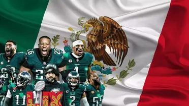 Eagles junto a la bandera de México / FOTO X