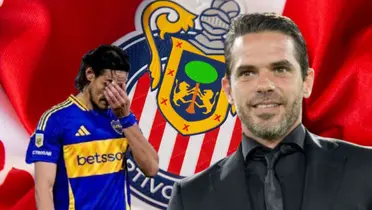 Edinson Cavani junto a Fernando Gago / FOTO INFOBAE