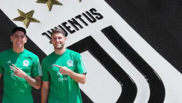 Edson Álvarez al lado de Santiago Giménez / FOTO INSTAGRAM