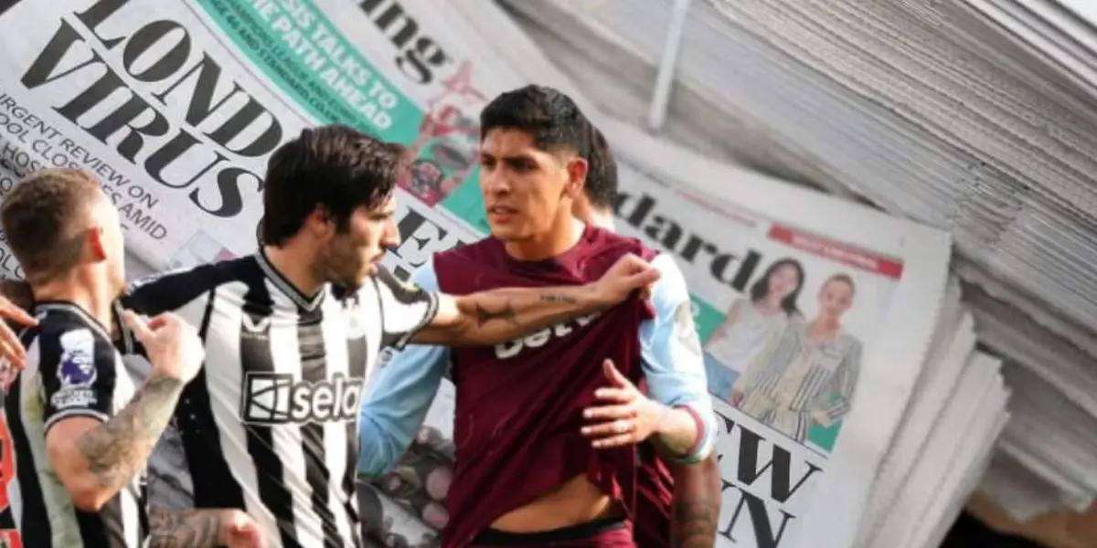 Edson Álvarez en el West Ham vs Newcastle / FOTO X