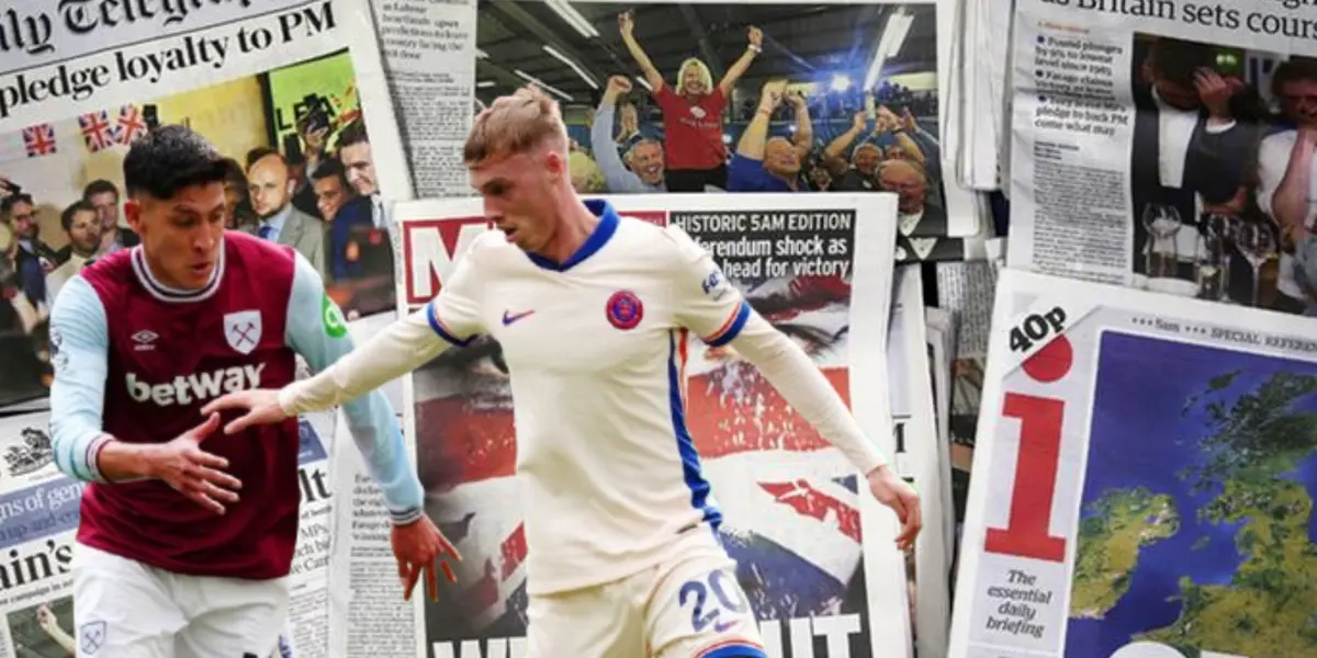 Edson Álvarez junto a Cole Palmer / FOTO X