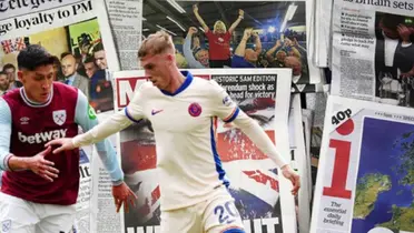 Edson Álvarez junto a Cole Palmer / FOTO X