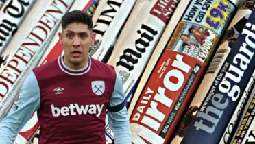 Edson Álvarez junto a diarios ingleses / FOTO X