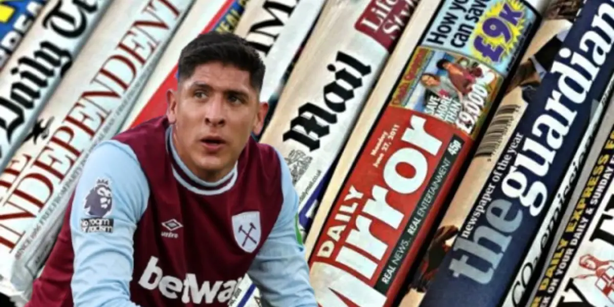 Edson Álvarez junto a diarios ingleses / FOTO X