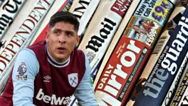 Edson Álvarez junto a diarios ingleses / FOTO X