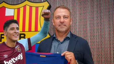 Edson Álvarez junto a Hansi Flick / FOTO INSTAGRAM