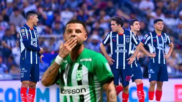 Edwin Cardona y jugadores lamentándose/ Foto Soy Rayado.