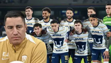 Efraín Juárez junto a futbolistas de Pumas / FOTO MILENIO