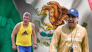 Efraín Juárez y Ricardo Ferretti a su lado/Foto Infobae.