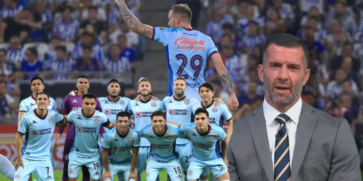 Emanuel Villa y jugadores de Cruz Azul posando/ Foto Cruz Azul.