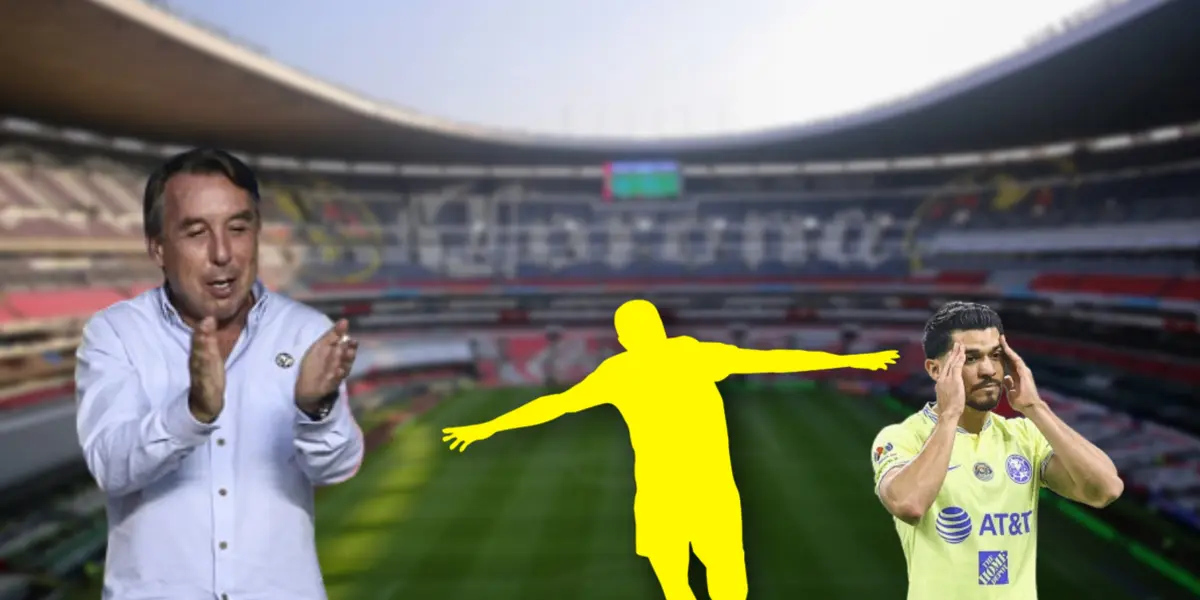 Emilio Azcárraga aplaudiendo, Henry Martín y silueta de jugador/ Foto Debate.