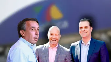 Emilio Azcárraga, Christian Martinoli y Luis García/Foto José Cárdenas.