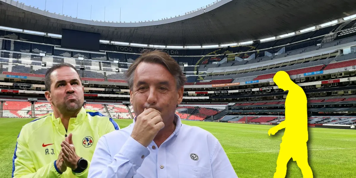 Emilio Azcárraga enojado y André Jardine frotando las manos/ Foto Estadio Azteca.