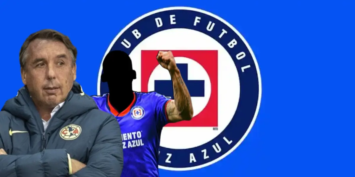Emilio Azcárraga junto a jugador incógnito de Cruz Azul / FOTO MEXSPORT