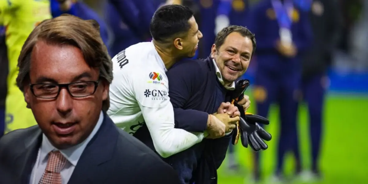 Emilio Azcárraga junto a Santiago Baños / FOTO MILENIO