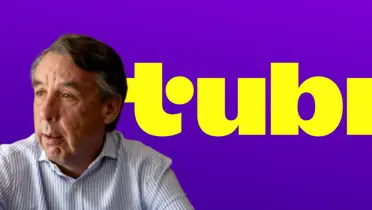 Emilio Azcárraga junto al logo de Tubi / FOTO PERFIL