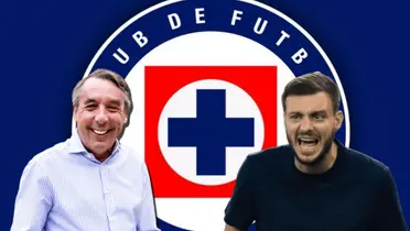 Emilio Azcárraga riendo y Martín Anselmi gritando/Foto Pinterest.