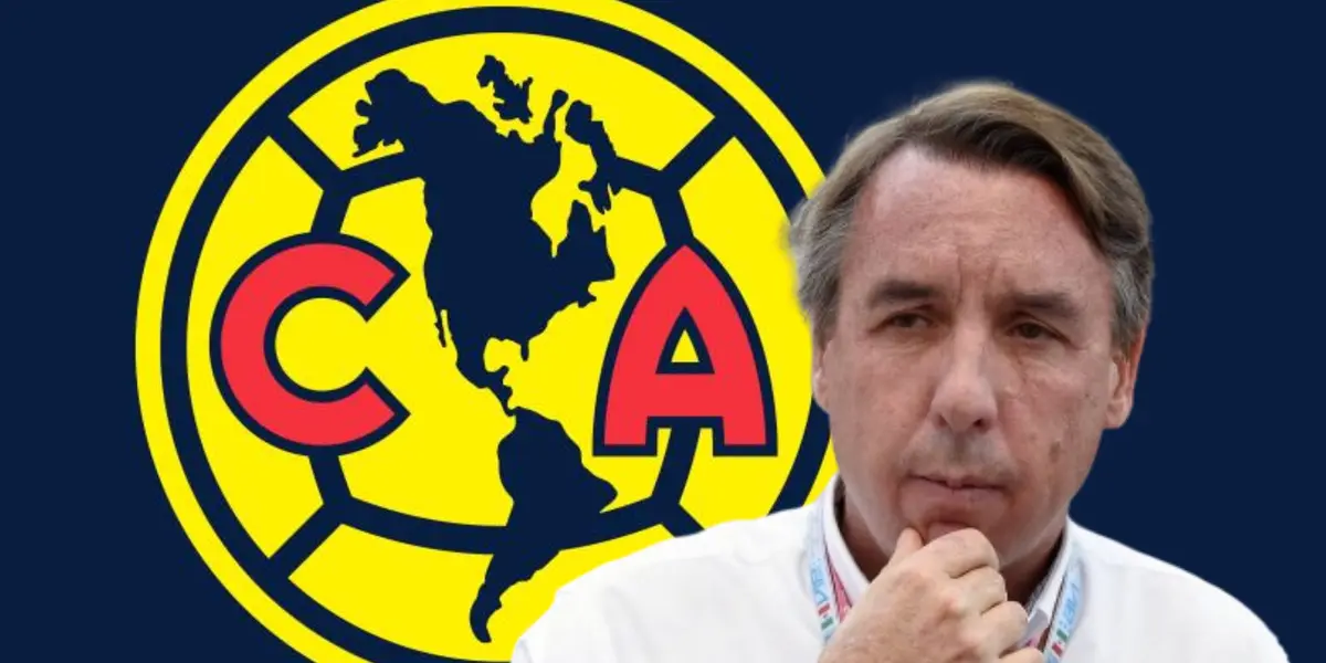 Emilio Azcárraga y escudo de las Águilas/ Foto Club América.