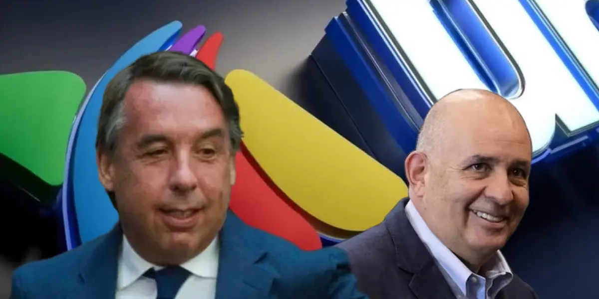 Emilio Azcárraga y Juan Carlos Rodríguez/Foto TV Azteca.