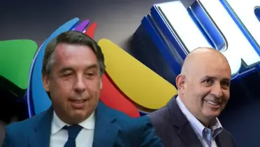 Emilio Azcárraga y Juan Carlos Rodríguez/Foto TV Azteca.