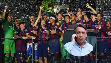 Emilio Azcárraga y jugadores del Fútbol Club Barcelona/Foto Goal.