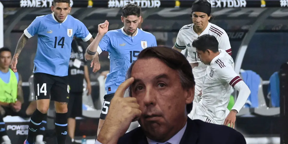 Emilio Azcárraga y jugadores disputando balón/ Foto Infobae.