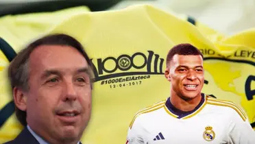 Emilio Azcárraga y Kylian Mbappe/Foto Récord.