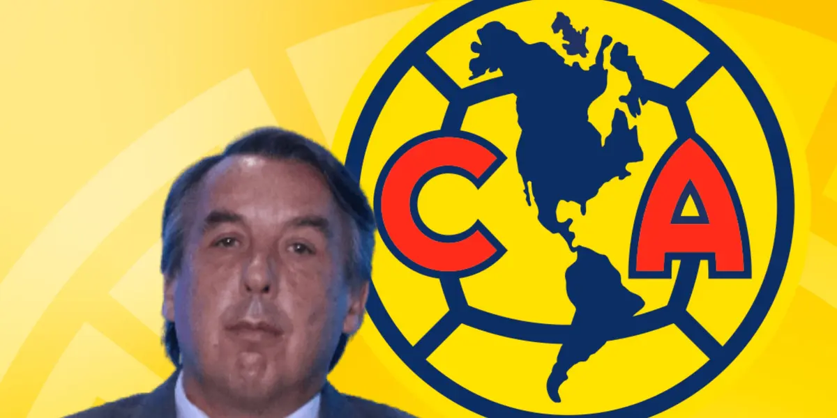 Emilio Azcárraga y logotipo de las Águilas/Foto Club América.