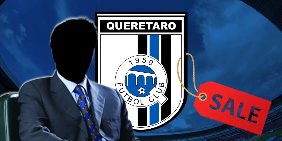 Empresario incógnito junto a escudo de Querétaro / FOTO EXPANSIÓN