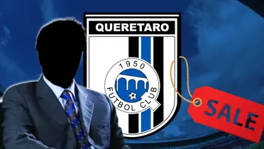 Empresario incógnito junto a escudo de Querétaro / FOTO EXPANSIÓN