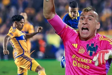 En plena final Apertura 2023 entre América y Tigres, el portero Nahuel Guzmán le copia a histórico del Monterrey