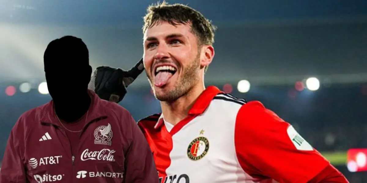 Entrenador de México junto a Santiago Giménez / FOTO X