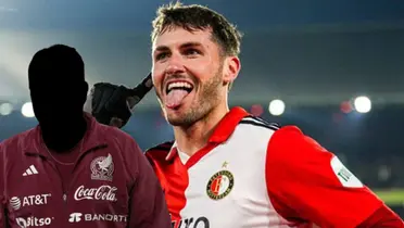 Entrenador de México junto a Santiago Giménez / FOTO X