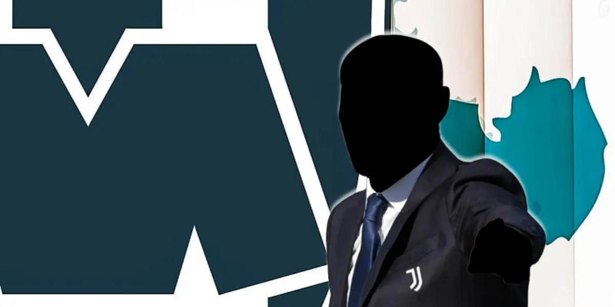 Entrenador incógnito de la Juventus junto al escudo de Rayados / FOTO MARCA