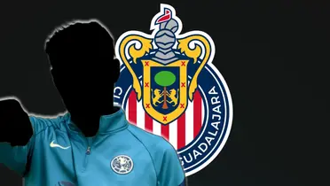 Entrenador incógnito del América junto al escudo de Chivas / FOTO ESTO