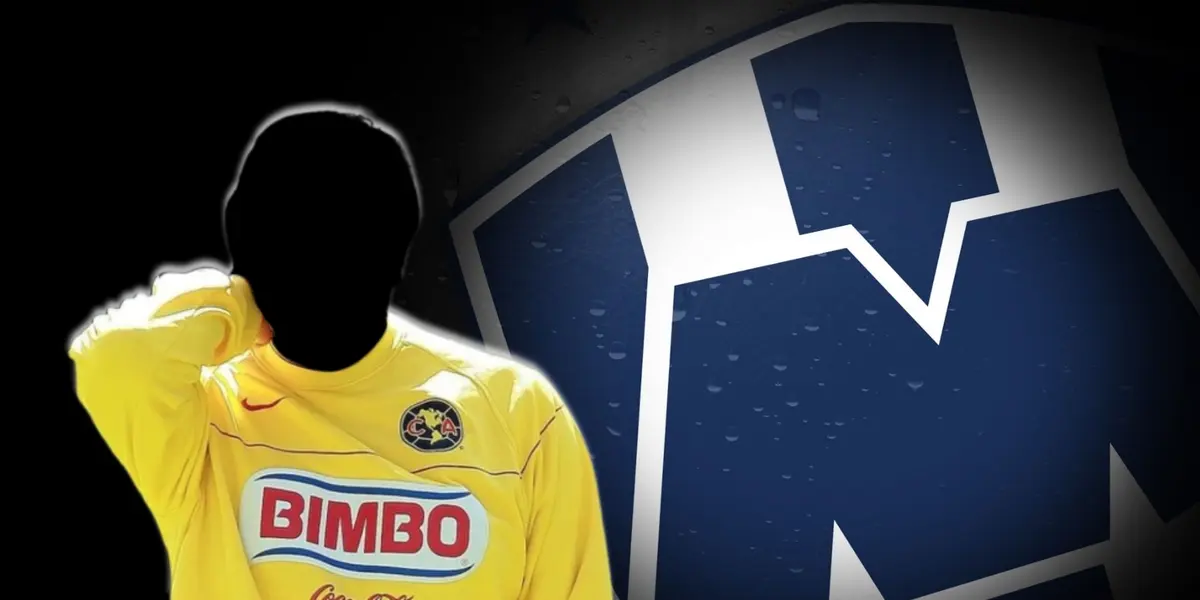 Entrenador incógnito del América junto al escudo de Rayados / FOTO TV AZTECA