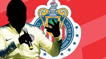 Entrenador incóngnito del América junto al escudo de Chivas / FOTO X
