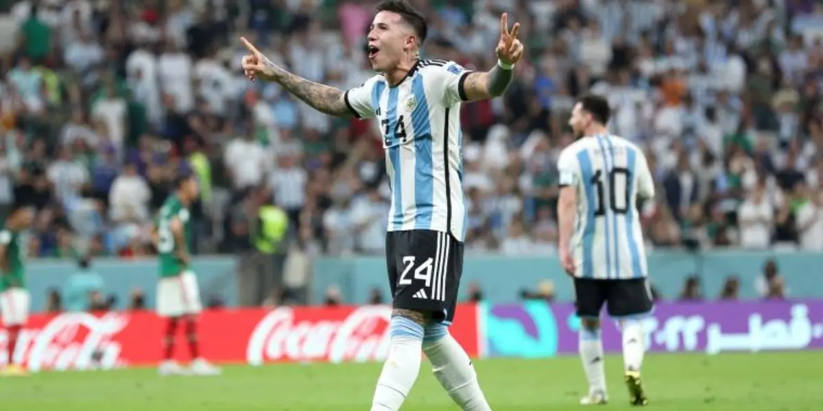 Enzo Fernández apareció para marcar el gol que pone al frente a la Argentina en Bolivia.