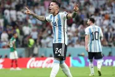 Enzo Fernández apareció para marcar el gol que pone al frente a la Argentina en Bolivia.