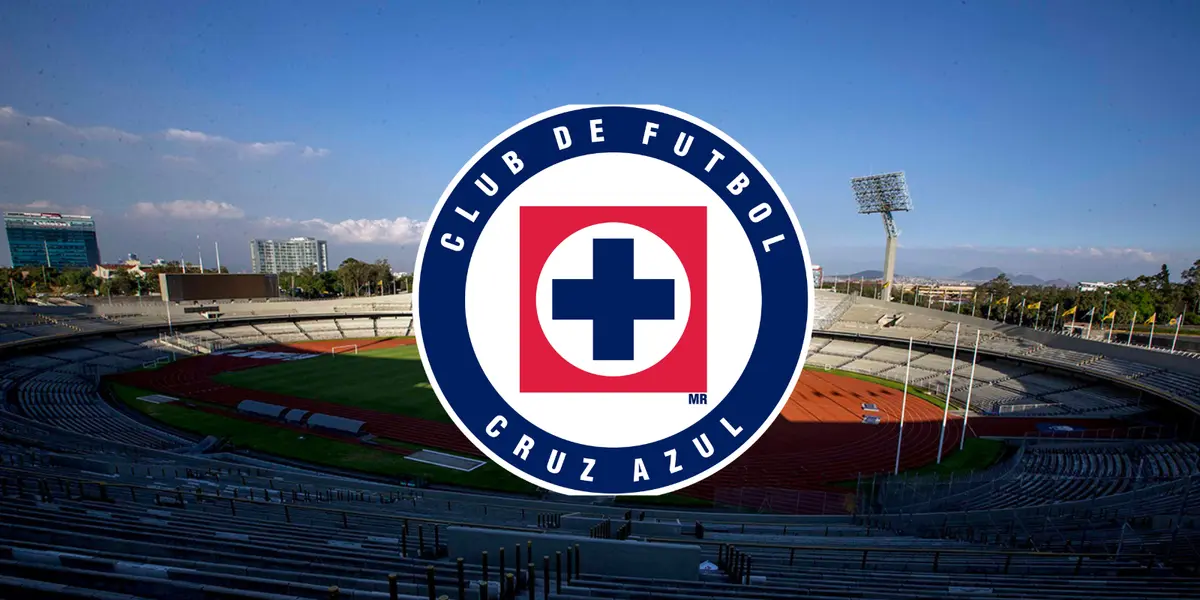 EOU de fondo, con escudo de Cruz Azul al frente. Foto: Wikipedia