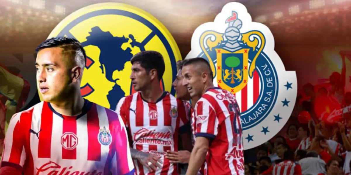 Erick Sánchez junto a futbolistas de Chivas / FOTO X